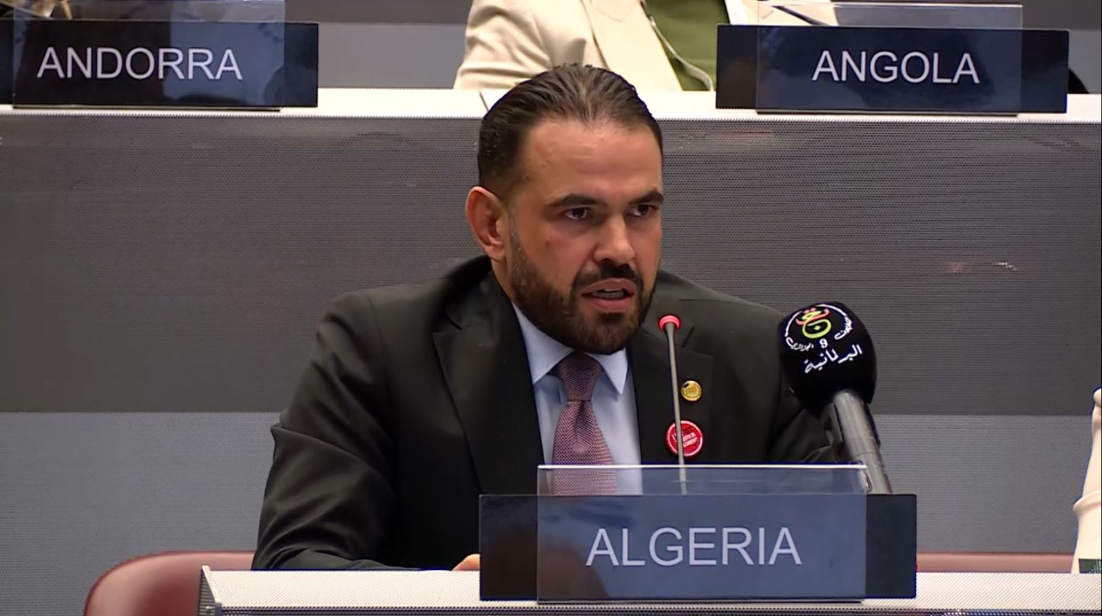 الوفد البرلماني الجزائري يقدم عرضا عن العناية التي يوليها البرلمان الجزائري لتوصيات الاتحاد البرلماني الدولي