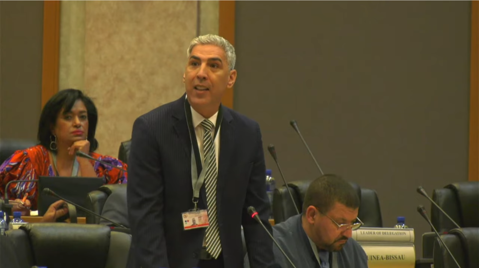 السيد محمد عمرون، عضو مجلس مجلس الأمة، عضو البرلمان الإفريقي، يشارك في أشغال الدورة العادية السادسة للفصل التشريعي السادس للبرلمان الافريقي